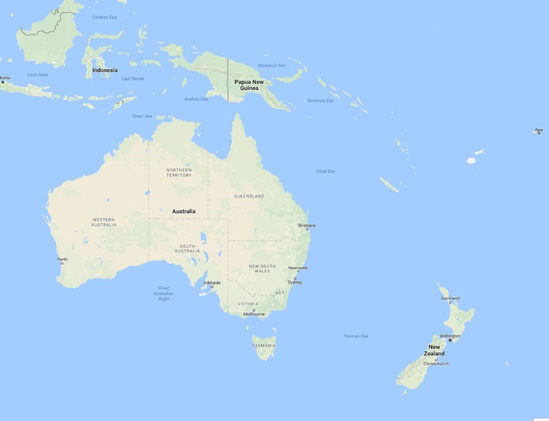 Austrālijas karte